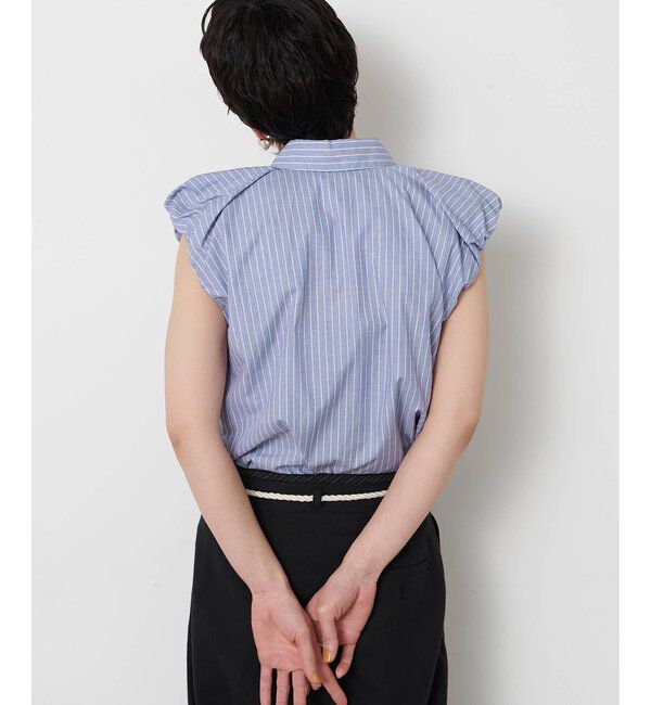 THE PAUSE「【THE PAUSE】袖ギャザーノースリーブシャツ」|シャツ・ブラウス|