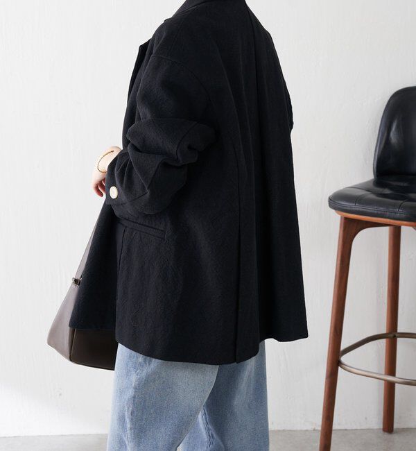  「コットンリネンオーバーダブルジャケット」|ベスト・ジレ|