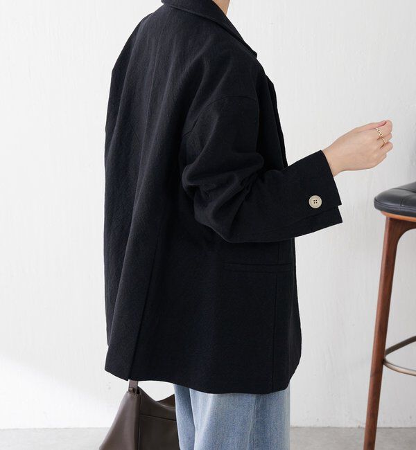  「コットンリネンオーバーダブルジャケット」|ベスト・ジレ|