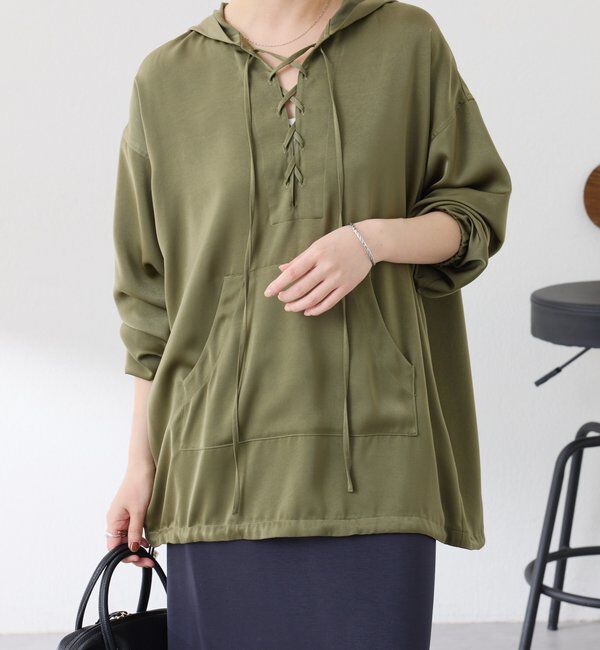  「レースアップアノラック」|シャツ・ブラウス|