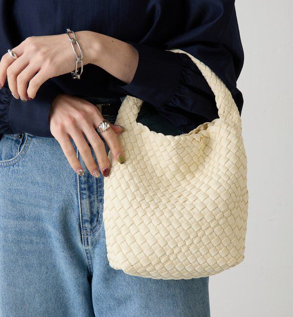  「【PAPILLONNER/パピヨネ】メッシュワンショルダーバッグ」|トートバッグ|アイボリー