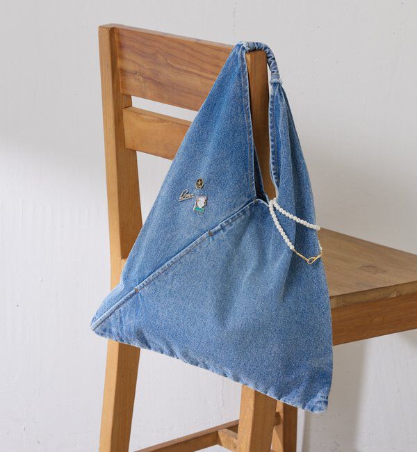  「Q.anos トライアングルデニムバッグ」|トートバッグ|