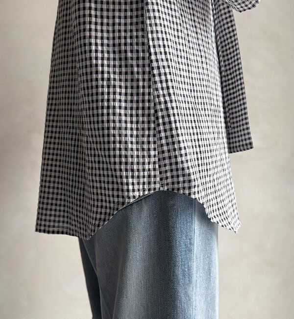  「プリント棒タイブラウス」|シャツ・ブラウス|