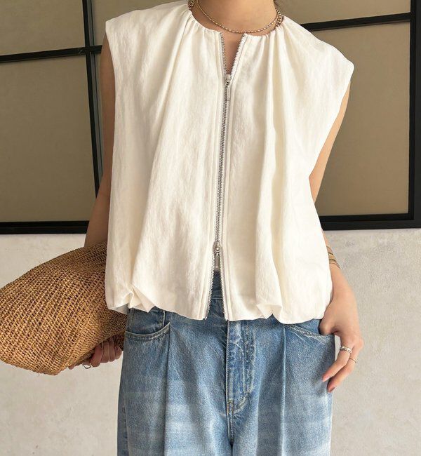  「【WEB限定/セットアップ可能】ダブルジップバルーンジレ」|シャツ・ブラウス|