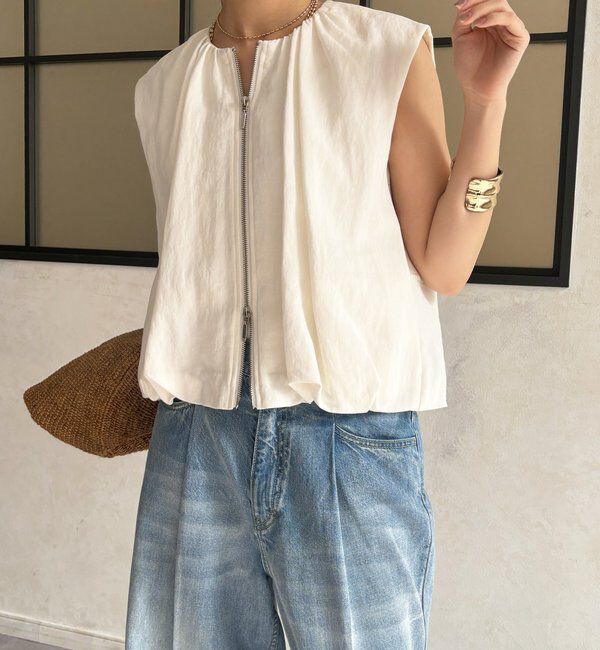  「【WEB限定/セットアップ可能】ダブルジップバルーンジレ」|シャツ・ブラウス|