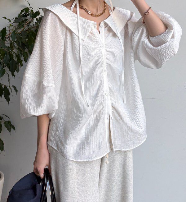  「ギャザーチョーカーブラウス」|シャツ・ブラウス|