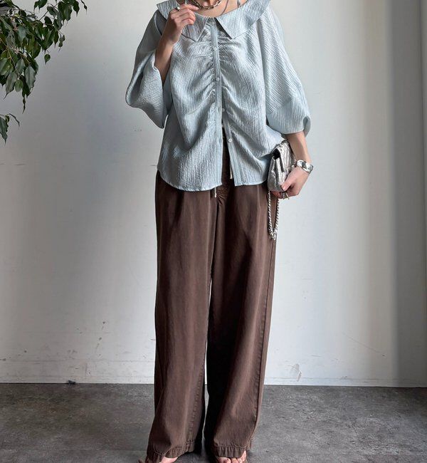  「ギャザーチョーカーブラウス」|シャツ・ブラウス|