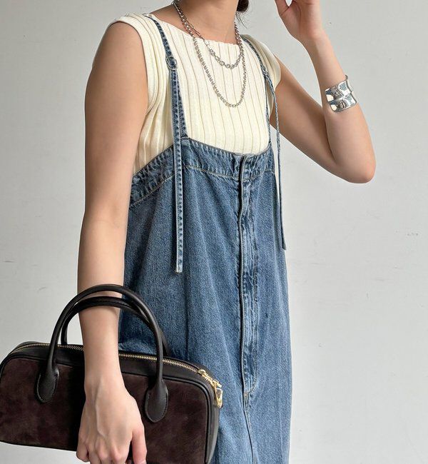  「【WEB限定】ワイドリブノースリーブプルオーバー」|ニット・セーター|