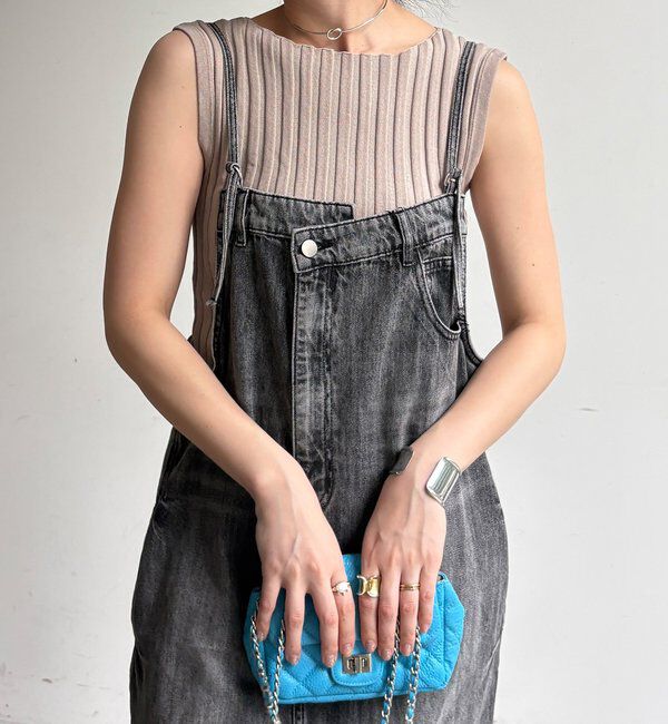  「【WEB限定】ワイドリブノースリーブプルオーバー」|ニット・セーター|