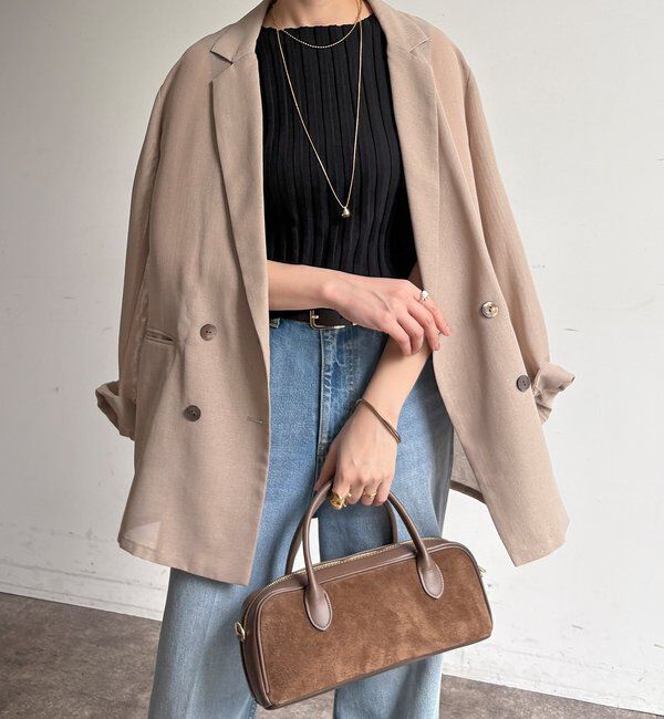  「【WEB限定】ワイドリブノースリーブプルオーバー」|ニット・セーター|