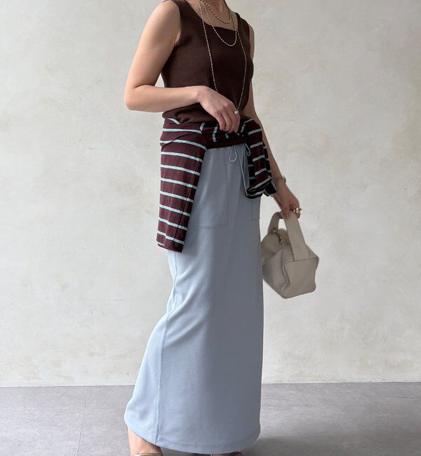  「【WEB限定】カットジョーゼットタイトスカート」|スカート|