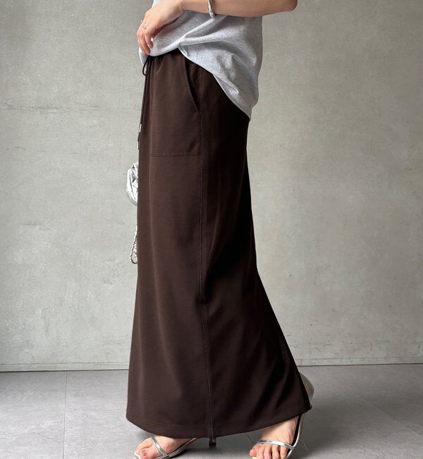  「【WEB限定】カットジョーゼットタイトスカート」|スカート|