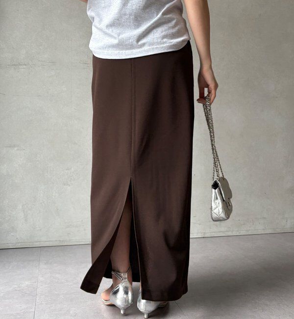  「【WEB限定】カットジョーゼットタイトスカート」|スカート|