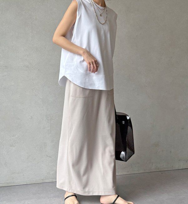  「【WEB限定】カットジョーゼットタイトスカート」|スカート|