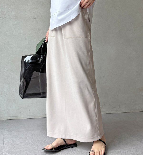  「【WEB限定】カットジョーゼットタイトスカート」|スカート|