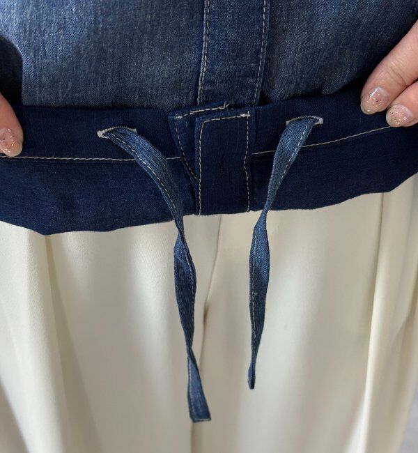  「シアーデニムポンチョ風ブラウス」|シャツ・ブラウス|