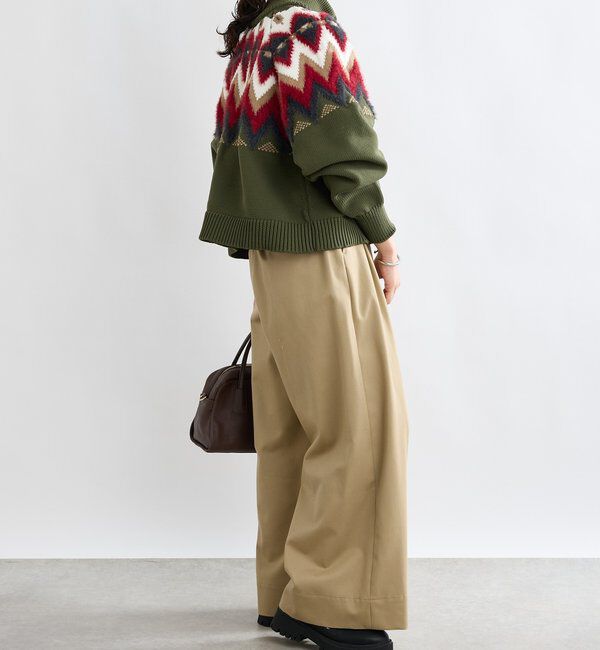  「【モダンな印象】ノルディックニットブルゾン」|カーディガン|