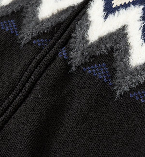  「【モダンな印象】ノルディックニットブルゾン」|カーディガン|