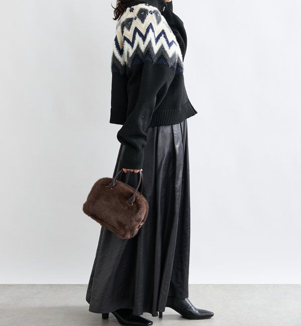  「【モダンな印象】ノルディックニットブルゾン」|カーディガン|