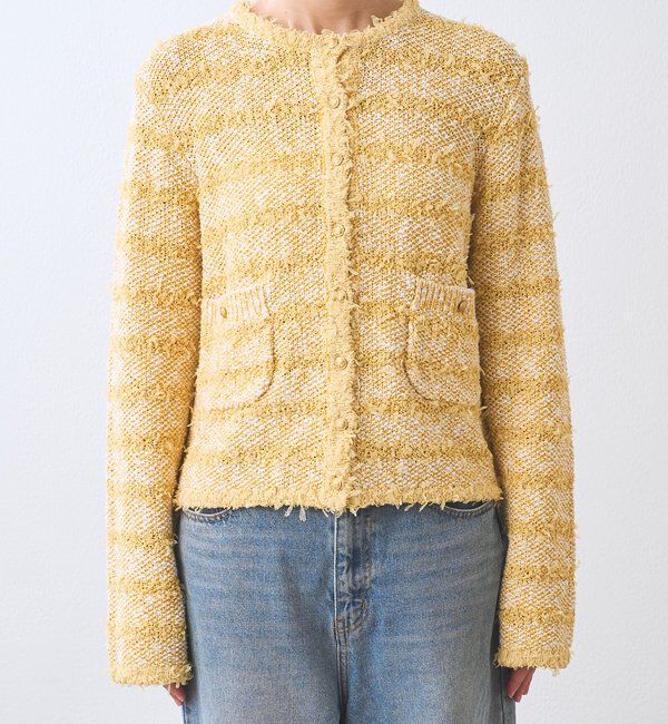  「【上品見え】ツイードショートカーディガン」|カーディガン|