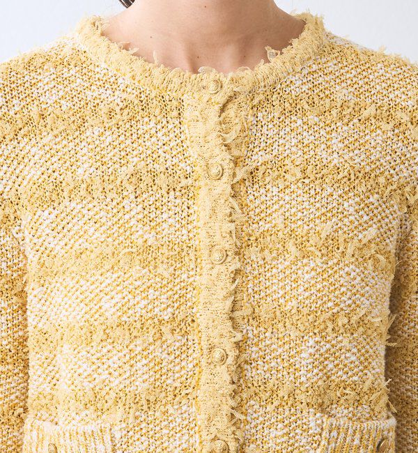  「【上品見え】ツイードショートカーディガン」|カーディガン|