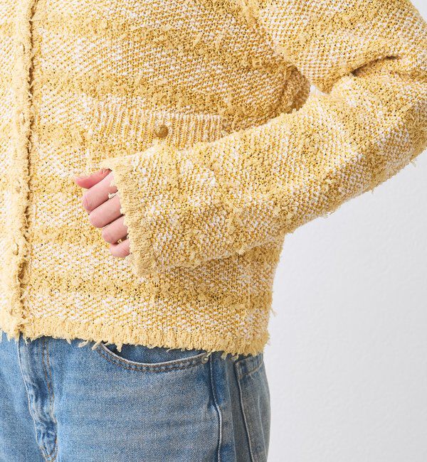  「【上品見え】ツイードショートカーディガン」|カーディガン|