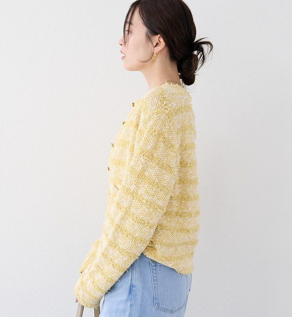  「【上品見え】ツイードショートカーディガン」|カーディガン|