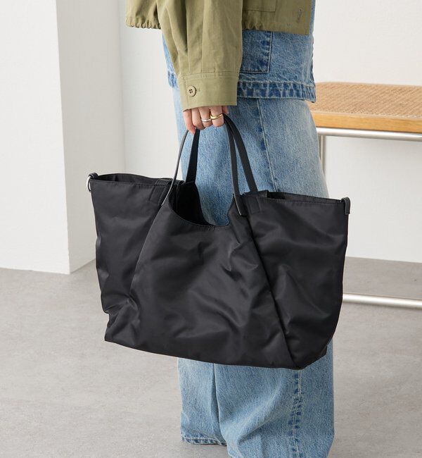  「予約【大容量で実用性抜群】ナイロン2wayトート」|クラッチバッグ|ブラック