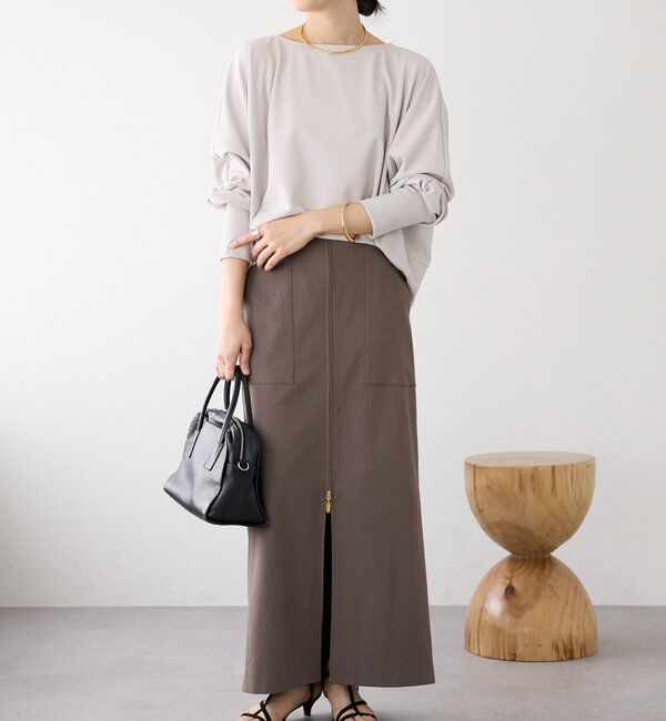  「【万能ブラウス】カットジョーゼットドルマンプルオーバー」|Tシャツ・カットソー|