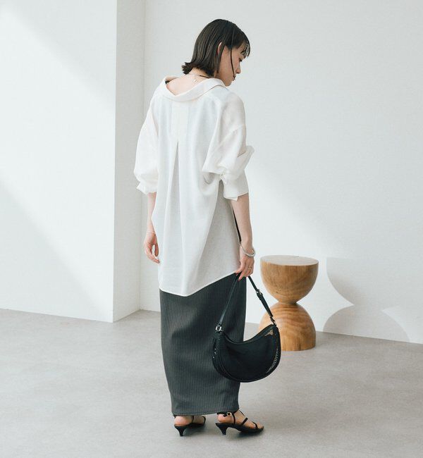  「予約【涼し気な抜け感】メッシュスキッパーシャツ」|シャツ・ブラウス|