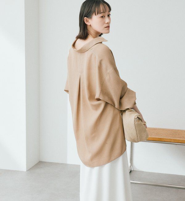  「予約【涼し気な抜け感】メッシュスキッパーシャツ」|シャツ・ブラウス|