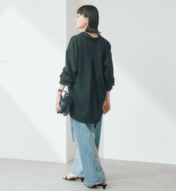  「予約【涼し気な抜け感】メッシュスキッパーシャツ」|シャツ・ブラウス|