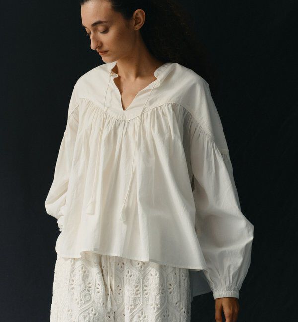  「【Dhritie】ギャザースキッパーブラウス」|シャツ・ブラウス|