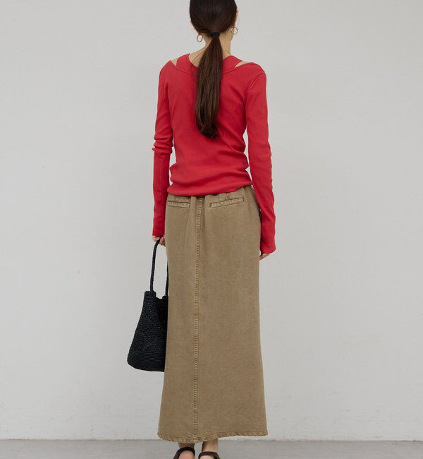  「【前後2WAY】ハイツイストリブロンTee」|Tシャツ・カットソー|