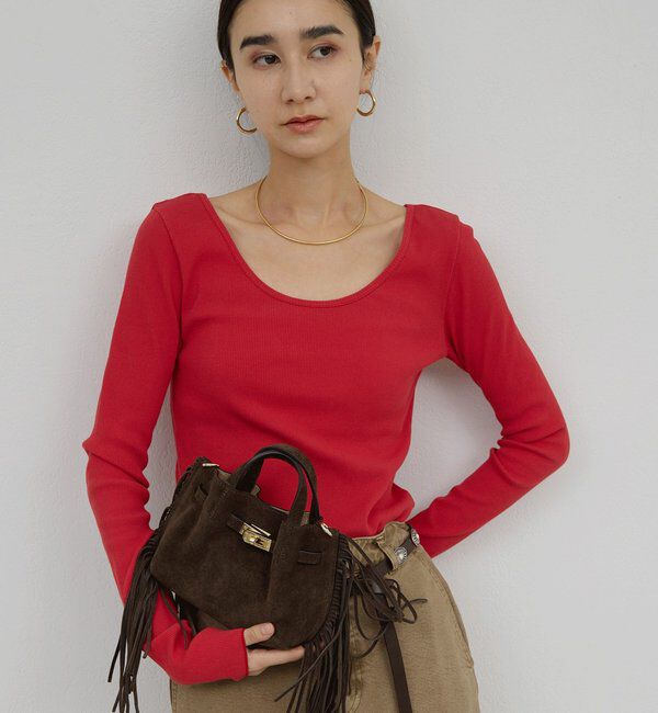  「【前後2WAY】ハイツイストリブロンTee」|Tシャツ・カットソー|