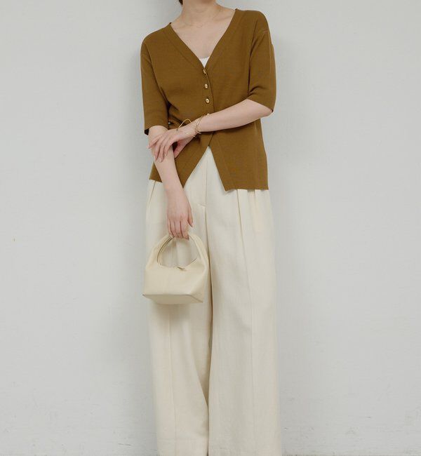  「【手洗い可】ペプラムニットカーデ」|ニット・セーター|