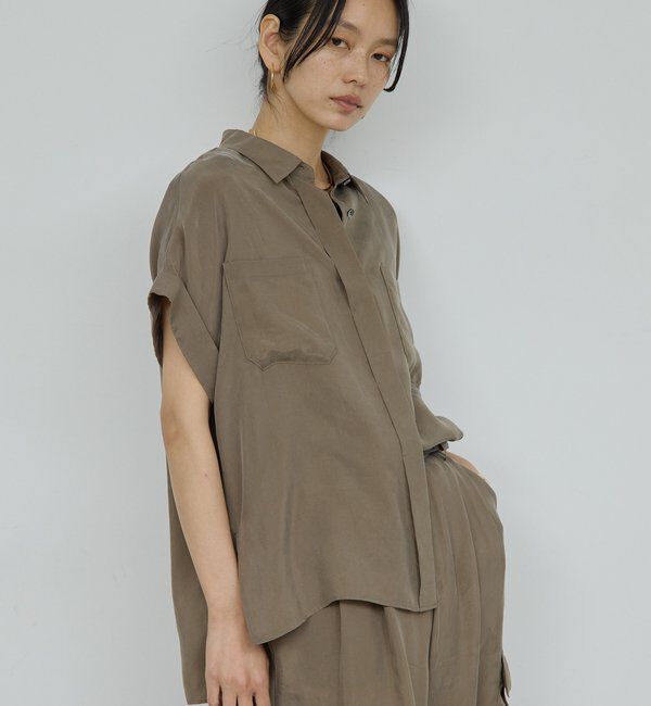  「【セットアップ対応】ミリタリーハーフスリーブシャツ」|シャツ・ブラウス|