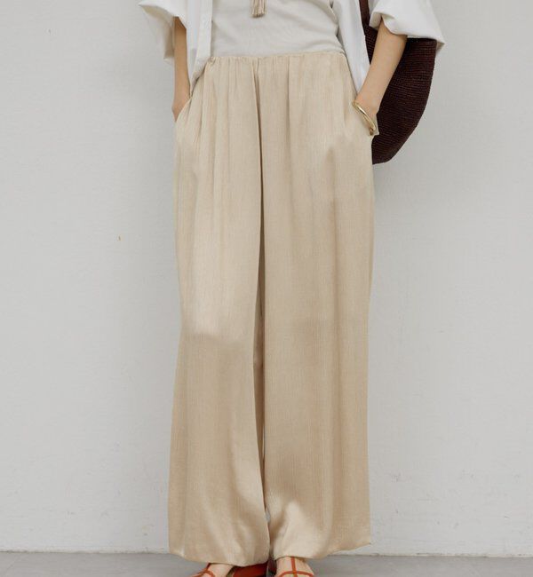  「サテンヨウリュウワイドパンツ」|チノ|