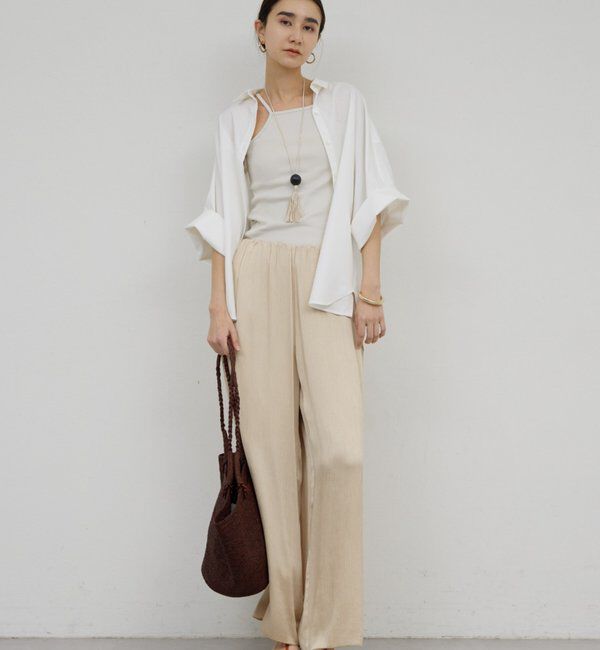  「サテンヨウリュウワイドパンツ」|チノ|