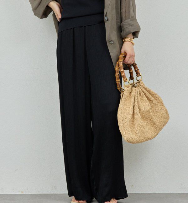  「サテンヨウリュウワイドパンツ」|チノ|