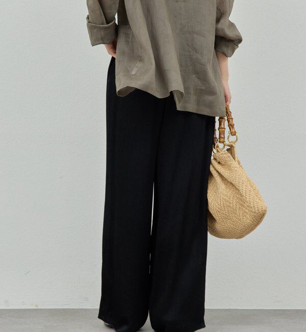  「サテンヨウリュウワイドパンツ」|チノ|