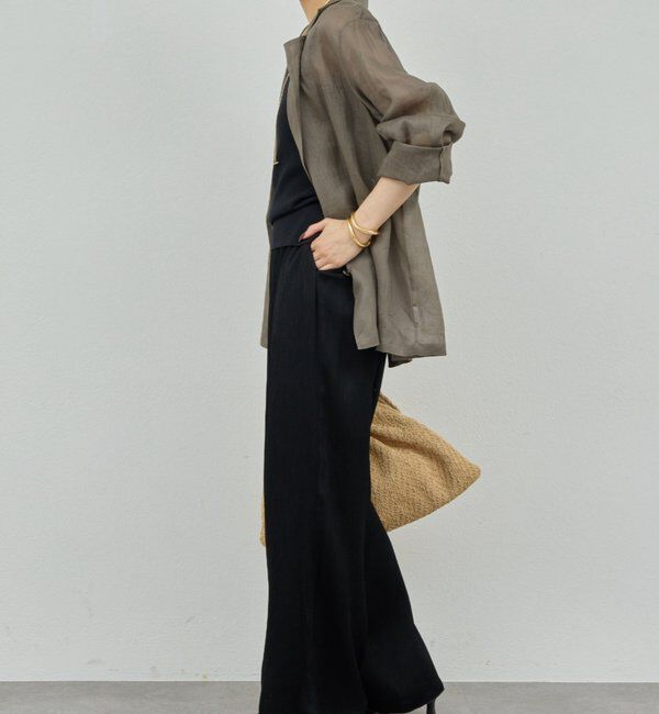  「サテンヨウリュウワイドパンツ」|チノ|