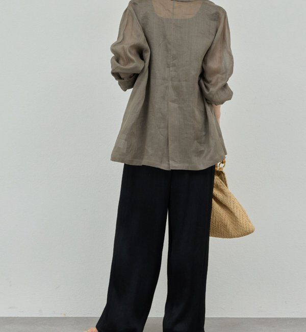  「サテンヨウリュウワイドパンツ」|チノ|