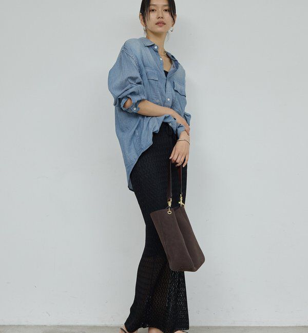  「【驚くほど軽い！】シアーデニムシャツ」|シャツ・ブラウス|
