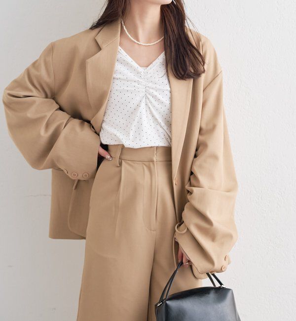  「ドットプリントロングTシャツ」|Tシャツ・カットソー|