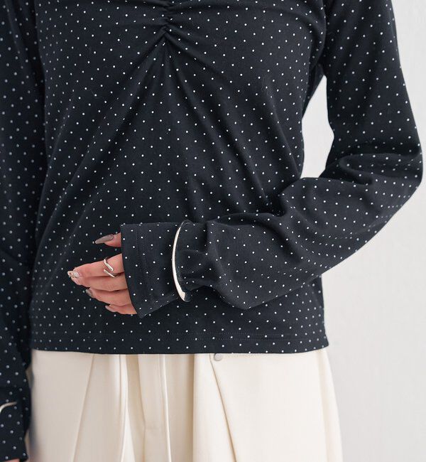  「ドットプリントロングTシャツ」|Tシャツ・カットソー|