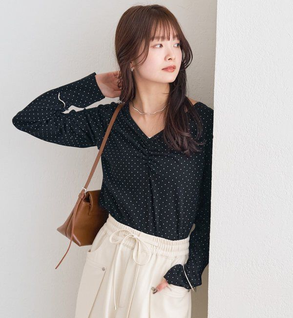  「ドットプリントロングTシャツ」|Tシャツ・カットソー|
