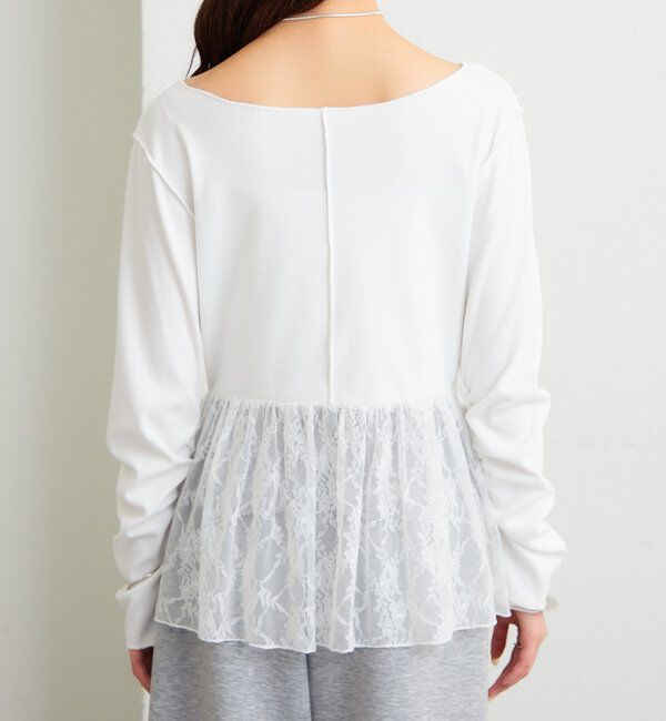  「レースペプラムリブロンT」|Tシャツ・カットソー|