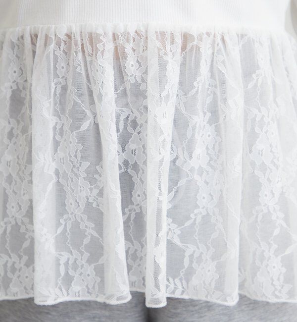  「レースペプラムリブロンT」|Tシャツ・カットソー|