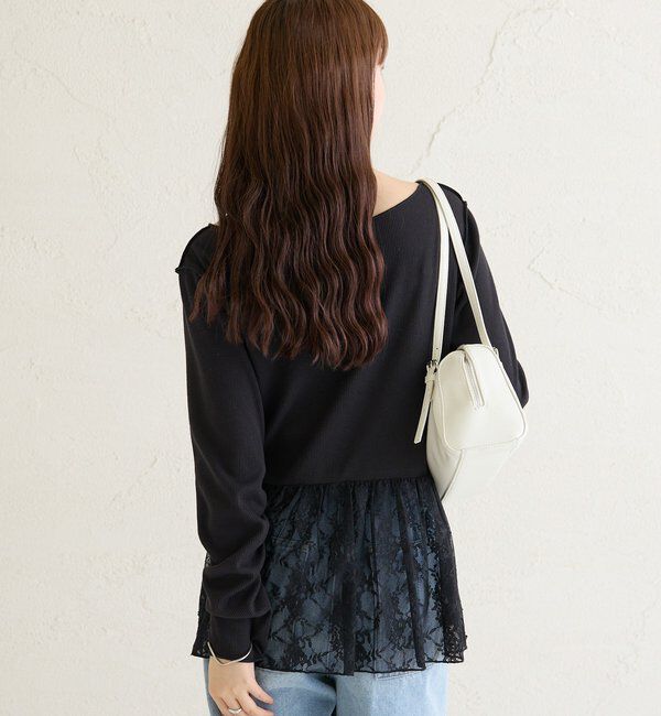  「レースペプラムリブロンT」|Tシャツ・カットソー|
